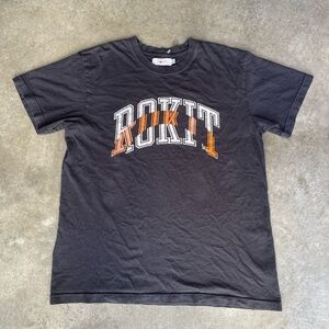 RARE VINTAGE STREETWEAR DESIGNER ROKIT GRAPHIC MENS SKATER MADE IN USA TEE